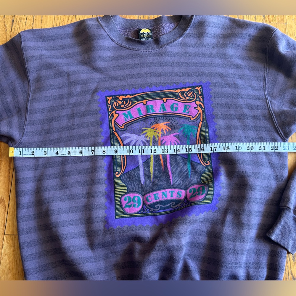 H.L Miller Gold Graphic Men's Sweater - Purple Size XL - Picture 3 of 9